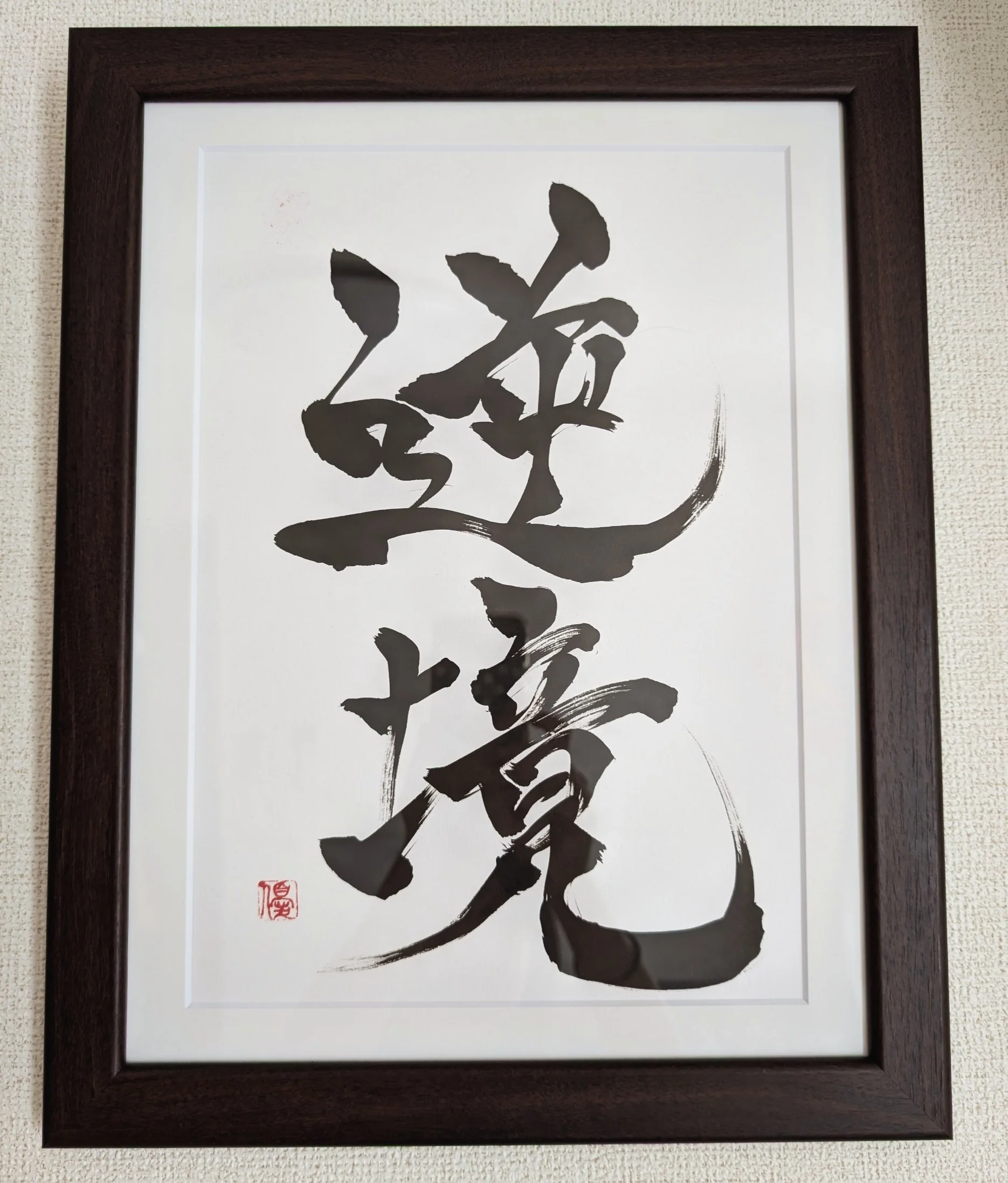 書道作品『逆境』